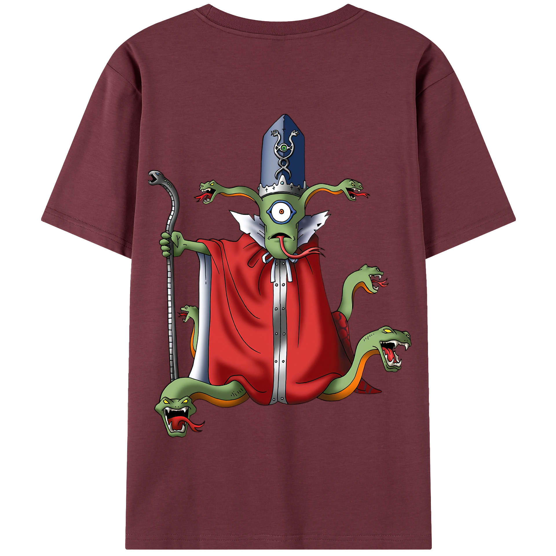 （画像用） ドラゴンクエスト Doragon Kuesuto Dragon Quest 綿100％半袖Tシャツ（背面プリント）